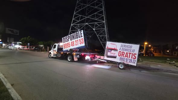 Retiran remolques publicitarios de grandes dimensiones en el norte de Merida