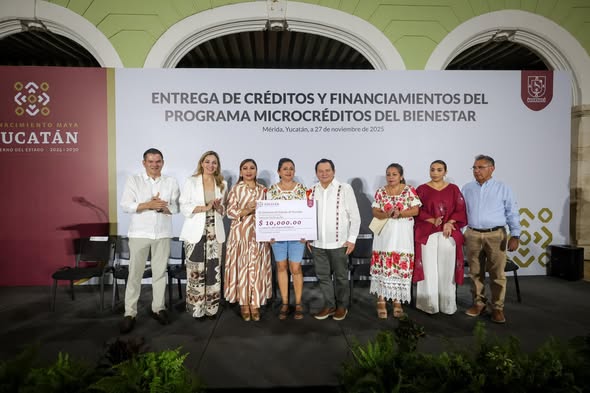 Familias yucatecas accederán a créditos de hasta 20 mil pesos, acompañados de capacitación y opciones de financiamiento para seguir creciendo