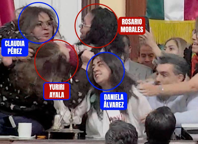 Trifulca entre diputadas en Ciudad de Mexico . Pan y Morena chocan y escalan a golpes y jalones de cabello