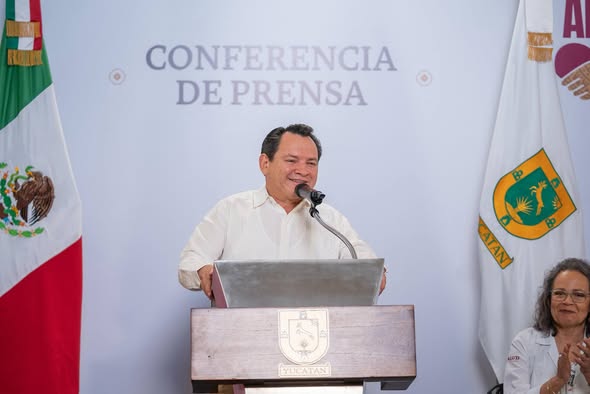 El Gobernador Joaquín Díaz Mena exhortó a las y los yucatecos a mantener la calma ante el primer caso confirmado a nivel nacional de influenza A H3N2 subclado K.