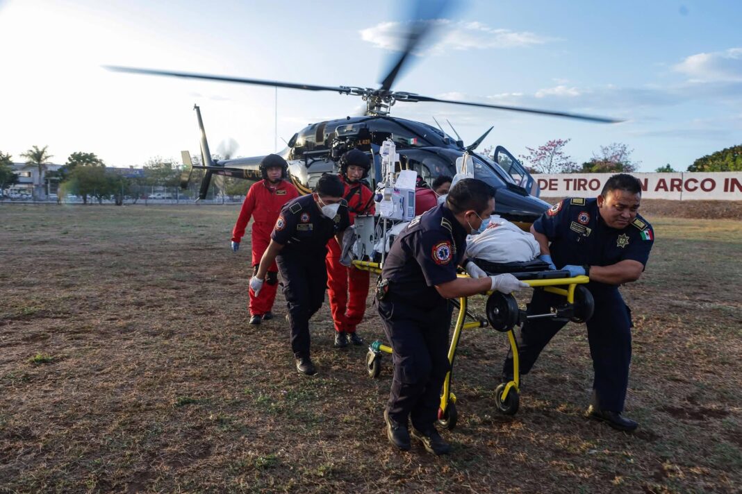 Trasado aéreo de emergencia en apoyo a lesionado de gravedad en Panabá