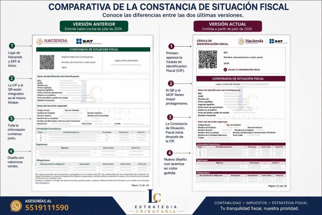 ¡El SAT renovó el formato de la Constancia de Situación Fiscal! ¡El SAT renovó el formato de la Constancia de Situación Fiscal!