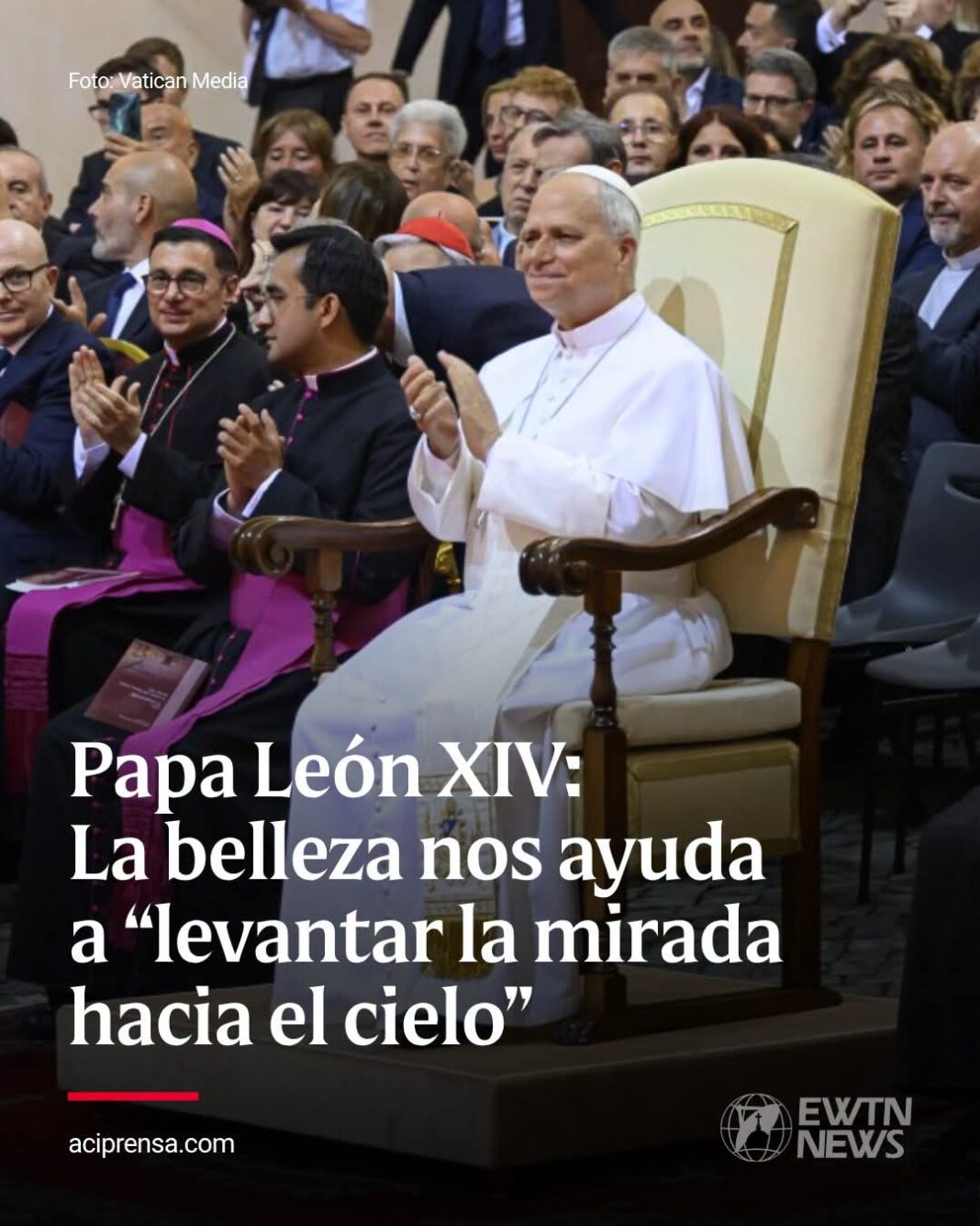 La belleza nos ayuda a levantar la mirada hacia el cielo » :Papa León XIV La belleza nos ayuda a levantar la mirada hacia el cielo » :Papa León XIV