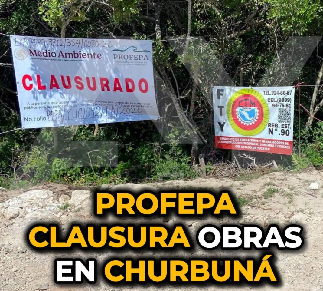 Profepa clausura obras de Las Dunas en Chuburná Profepa clausura obras de Las Dunas en Chuburná
