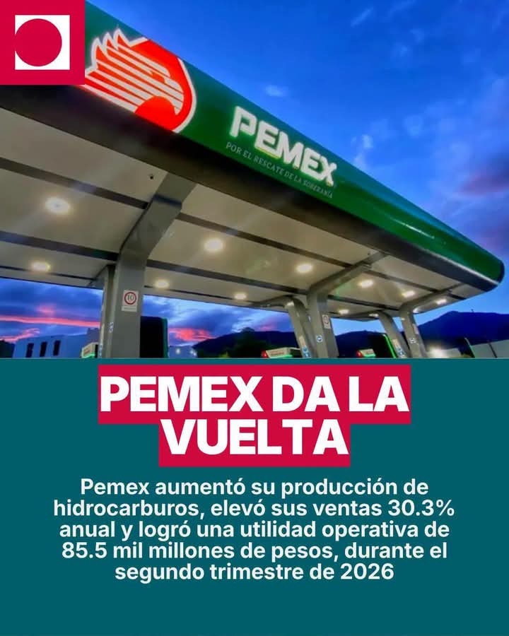 Pemex reporta resultados favorables en el segundo trimestre de 2026 Pemex reporta resultados favorables en el segundo trimestre de 2026