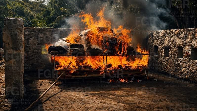 Destruyen más de 110 mil dosis de droga aseguradas en operativos federales en Campeche Destruyen más de 110 mil dosis de droga aseguradas en operativos federales en Campeche