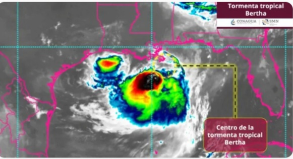 Tormenta tropical «Bertha» avanza en Golfo de México: Tormenta tropical «Bertha» avanza en Golfo de México: