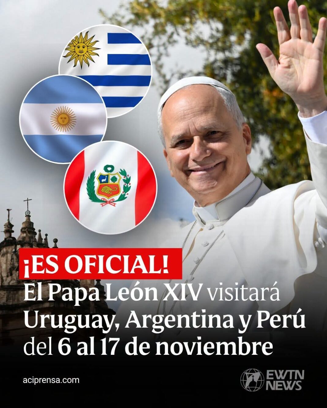 Primera visita de León XIV a latinoamerica en noviembre Primera visita de León XIV a latinoamerica en noviembre
