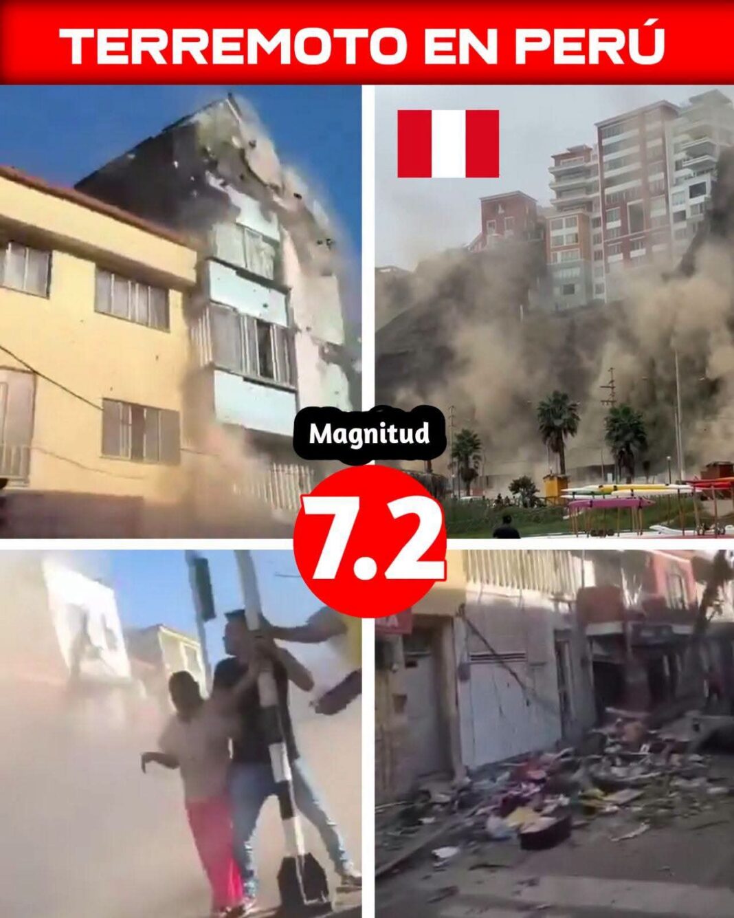 Sismo de magnitud 7.2 en Perú Sismo de magnitud 7.2 en Perú