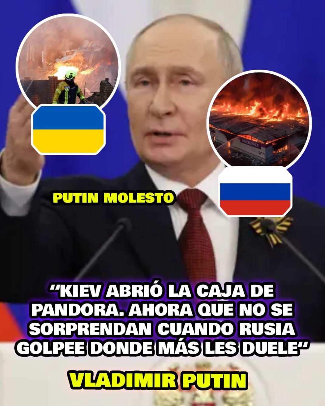 Putin advierte a Ucrania tras ataques a infraestructuras: “Abrió la caja de Pandora” y tendrá respuesta rusa Putin advierte a Ucrania tras ataques a infraestructuras: “Abrió la caja de Pandora” y tendrá respuesta rusa