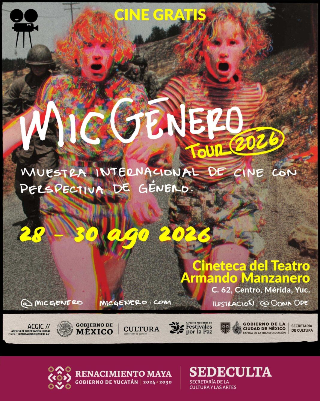 MICGénero Tour 2026 llega a Mérida con cine sobre memoria, identidad e igualdad MICGénero Tour 2026 llega a Mérida con cine sobre memoria, identidad e igualdad