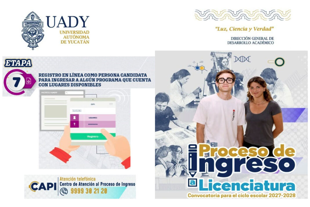 UADY ofrece 559 lugares en nueva etapa de ingreso a licenciatura UADY ofrece 559 lugares en nueva etapa de ingreso a licenciatura