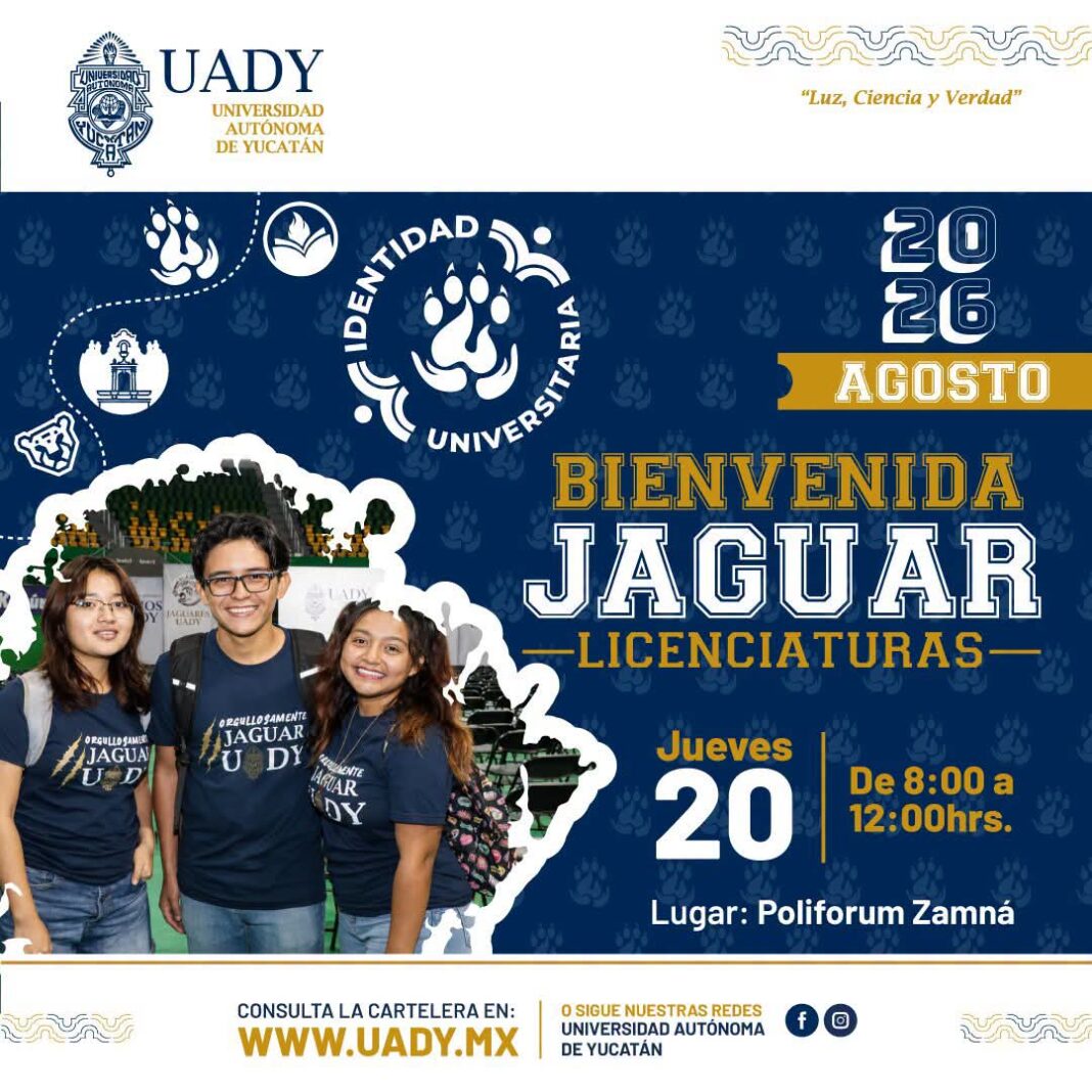 Nuevas generaciones vivirán la Bienvenida Jaguar y comenzarán su historia en la UADY Nuevas generaciones vivirán la Bienvenida Jaguar y comenzarán su historia en la UADY
