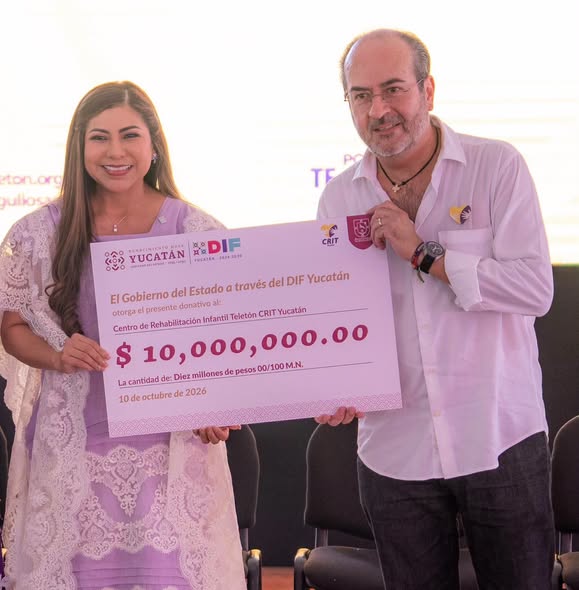 DIF Yucatán entrega 10 millones de pesos al Teletón para fortalecer la atención del autismo DIF Yucatán entrega 10 millones de pesos al Teletón para fortalecer la atención del autismo