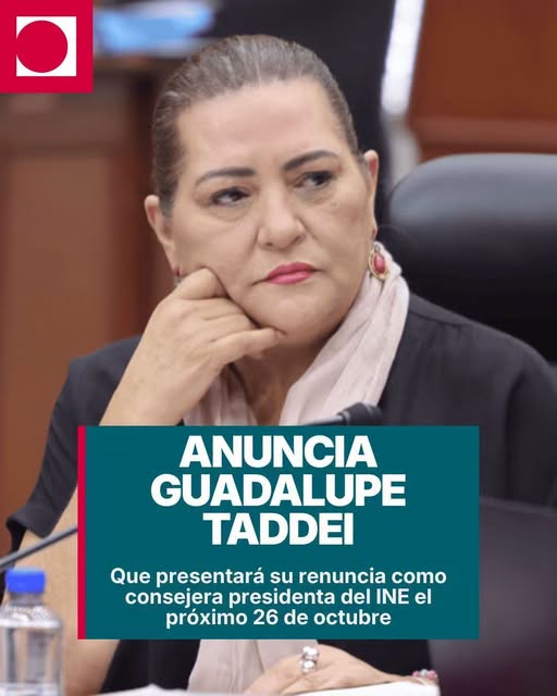 Guadalupe Taddei anuncia su renuncia a la presidencia del INE México Guadalupe Taddei anuncia su renuncia a la presidencia del INE México