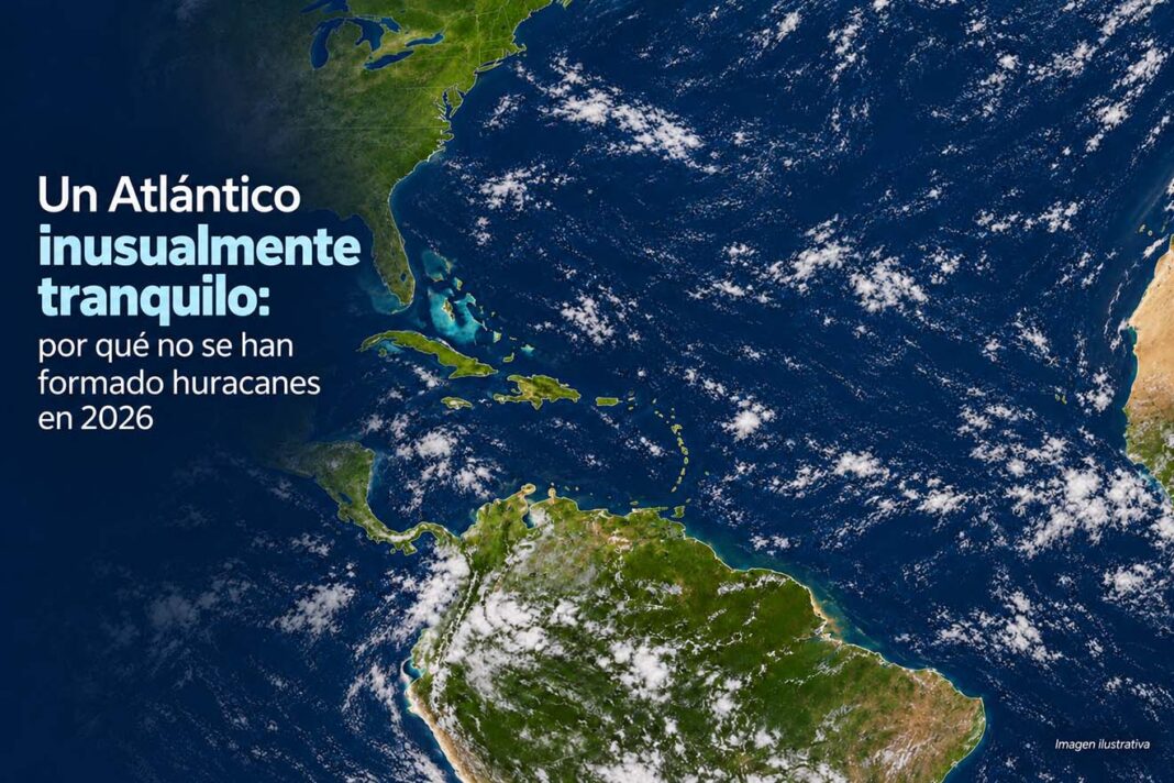 Un Atlántico inusualmente tranquilo: por qué no se han formado huracanes en 2026 Un Atlántico inusualmente tranquilo: por qué no se han formado huracanes en 2026