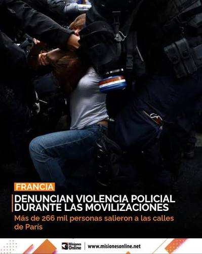 Policía destroza mandíbula y dientes a estudiante de 14 años que protestó en París, acusan actuación desproporcionada Policía destroza mandíbula y dientes a estudiante de 14 años que protestó en París, acusan actuación desproporcionada